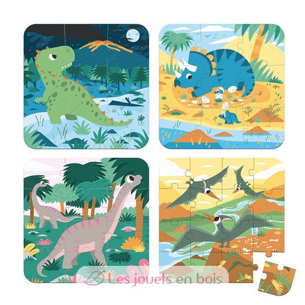 4 Puzzle in evoluzione Dinosauri J02541 Janod 3