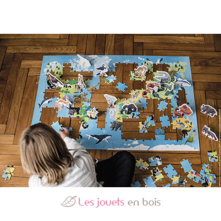 Puzzle educativo Animali in via di estinzione 200 pezzi J02676 Janod 2