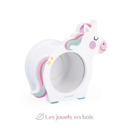 Salvadanaio unicorno in legno J04655 Janod 1