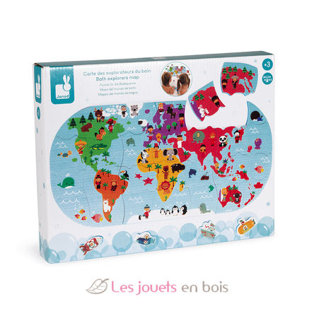 Mappa puzzle degli esploratori del bagno J04719 Janod 1