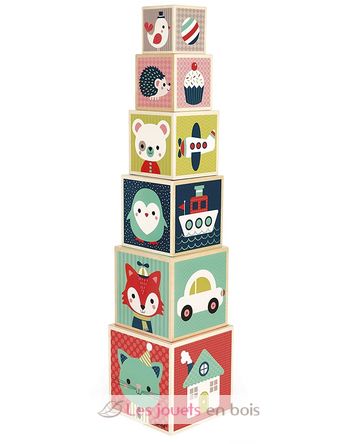 Piramide 6 cubi Baby Forest J08016 Janod 4