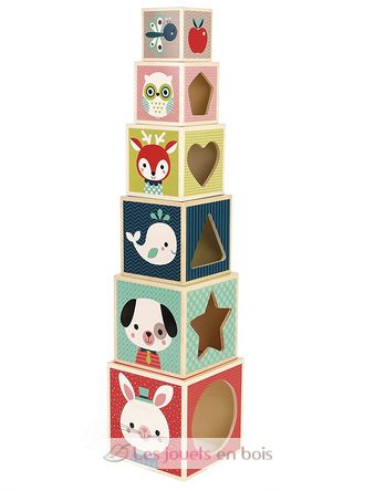 Piramide 6 cubi Baby Forest J08016 Janod 1