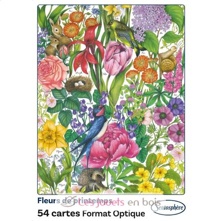 Gioco di 54 carte Fiori di primavera SS-1300 Sentosphère 4