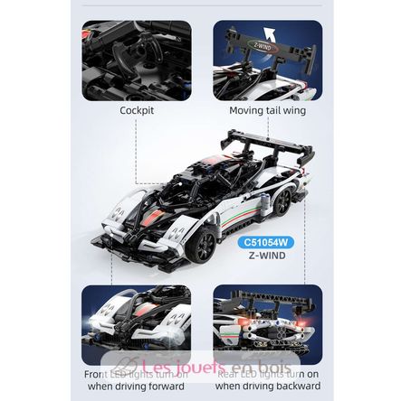 Auto sportiva RC Supercar Z-Wind 457 pezzi C51054W CaDA 6