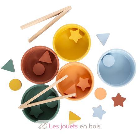 Gioco di smistamento Montessori con pinzetta LE12814 Small Foot company 2