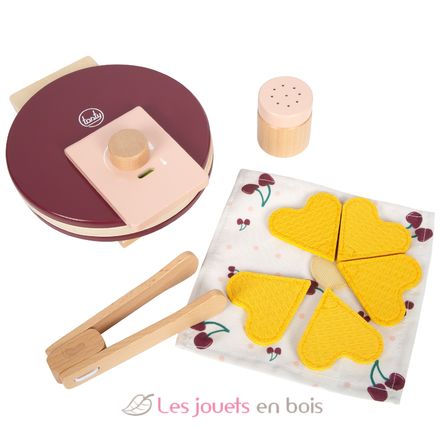 Piastra per Waffle in legno Tasty rosso LE12850 Small Foot company 2