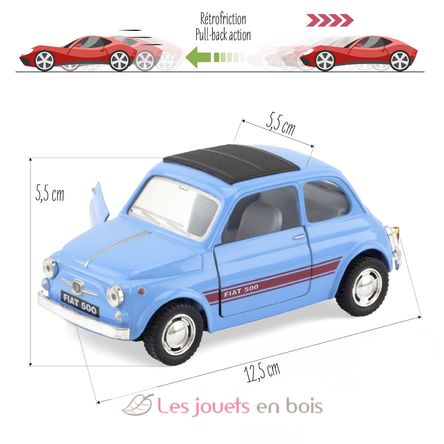 Fiat 500 blu in miniatura UL-H7514 Ulysse 3