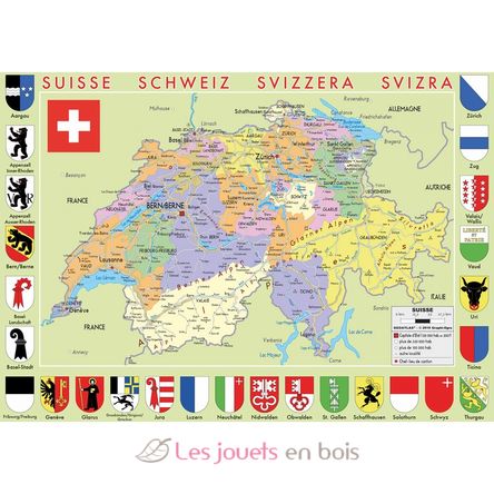 Mappa puzzle della Svizzera K77-50 Puzzle Michèle Wilson 2