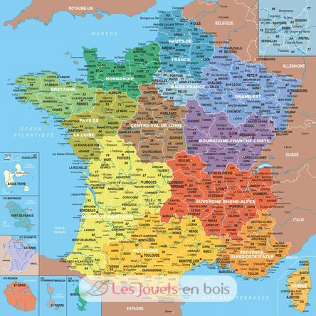 Mappa puzzle delle regioni della Francia K80-24 Puzzle Michèle Wilson 2