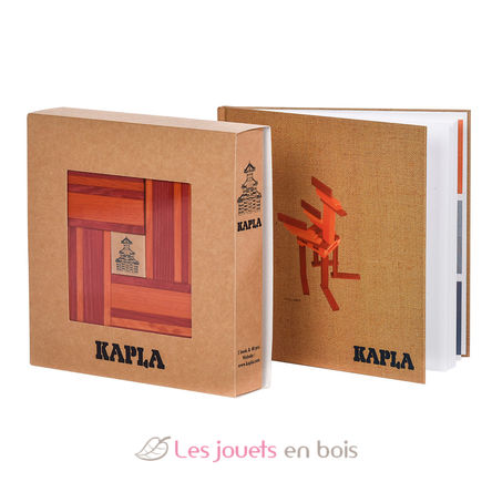 Cofanetto di 40 tavole rosse e arancioni con libro d'arte KARLRP22-4356 Kapla 2