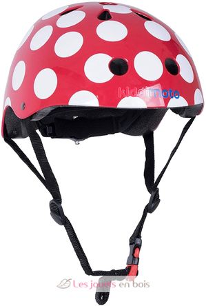 Casco Red Dotty MEDIUM KMH009M Kiddimoto 1