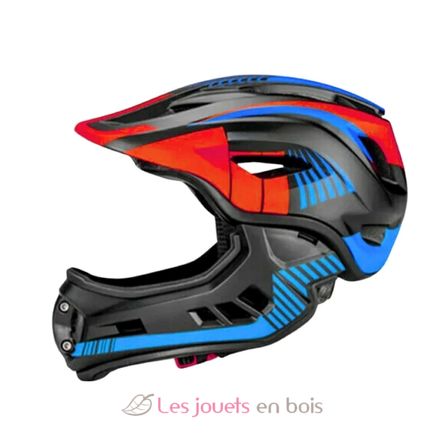 Casco integrale nero rosso blu M KMHFF08M Kiddimoto 1