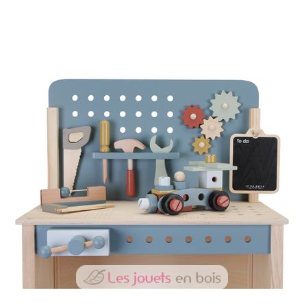 Banco da lavoro in legno blu LD7079 Little Dutch 2