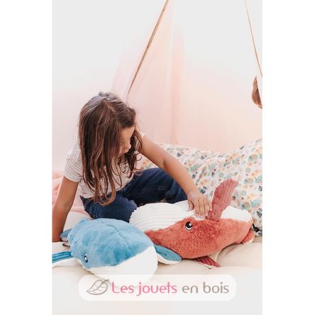 Mamma peluche balena e il suo bambino blu DE74301 Les Déglingos 4