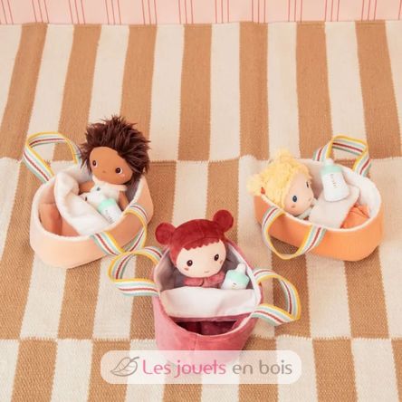 Bambola in tessuto Misha con culla portatile LL83723 Lilliputiens 6