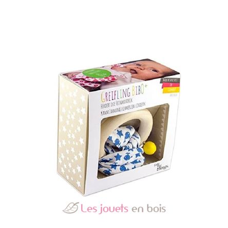 Bib0+ sonaglio di peluche blu EFK-120-000-605 Little Big Things 2