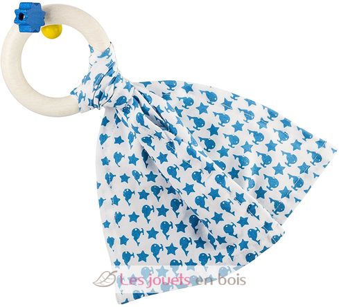 Bib0+ sonaglio di peluche blu EFK-120-000-605 Little Big Things 1