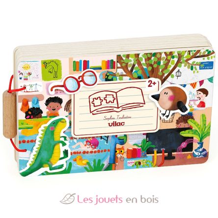 Libro di puzzle in legno Attività V7910 Vilac 1
