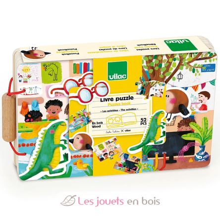 Libro di puzzle in legno Attività V7910 Vilac 8