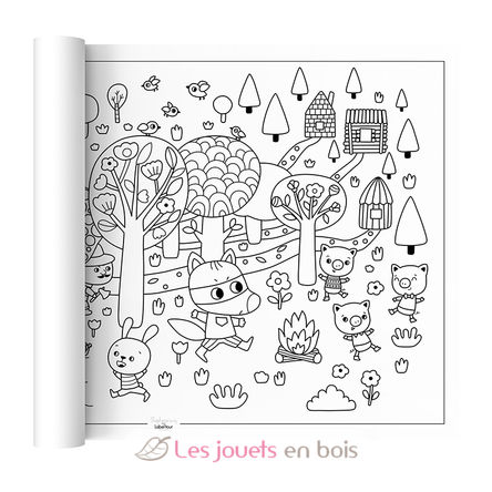 Poster da colorare P'tit Loup LTPOS-PSB01 Label'Tour Créations 1