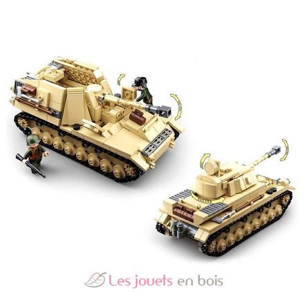 Army WWII - Carro armato tedesco 2 in 1 SL-M38-B0693 Sluban 5