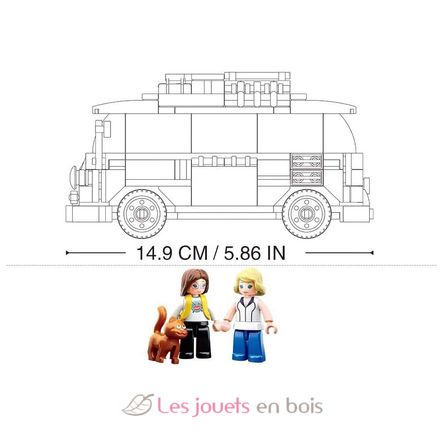 Model Bricks - Autobus Van Hippy SL-M38-B0707 Sluban 3