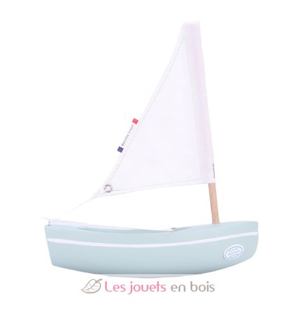 Barca Le Bâchi verde acqua 17cm TI-N200-BACHI-VERT-EAU Maison Tirot 1
