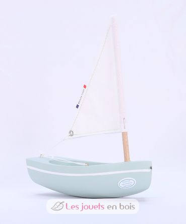 Barca Le Bâchi verde acqua 17cm TI-N200-BACHI-VERT-EAU Maison Tirot 3