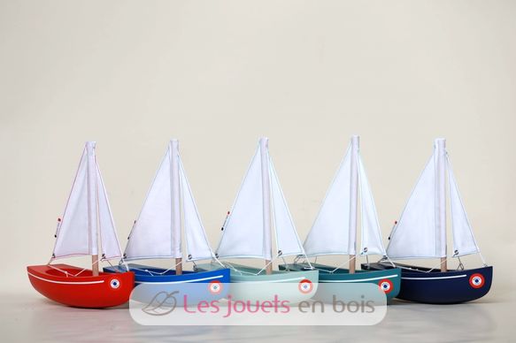Barca Sloop blu navy 21cm TI-N202-SLOOP-BLEU-MARINE Maison Tirot 3