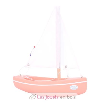 Barca The Sloop rosa 21 cm TI-N202-SLOOP-ROSE Maison Tirot 1