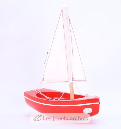 Barca The Sloop rosso 21cm TI-N202-SLOOP-ROUGE Maison Tirot 3