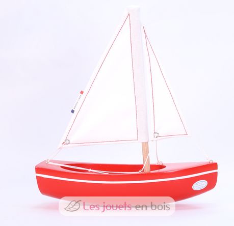 Barca The Sloop rosso 21cm TI-N202-SLOOP-ROUGE Maison Tirot 2