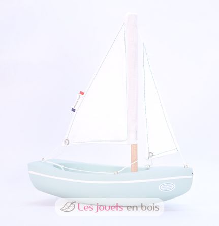 Barca Sloop verde acqua 21cm TI-N202-SLOOP-VERT-EAU Maison Tirot 3