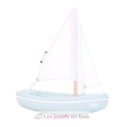 Barca Sloop verde acqua 21cm TI-N202-SLOOP-VERT-EAU Maison Tirot 1