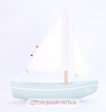 Barca Sloop verde acqua 21cm TI-N202-SLOOP-VERT-EAU Maison Tirot 2
