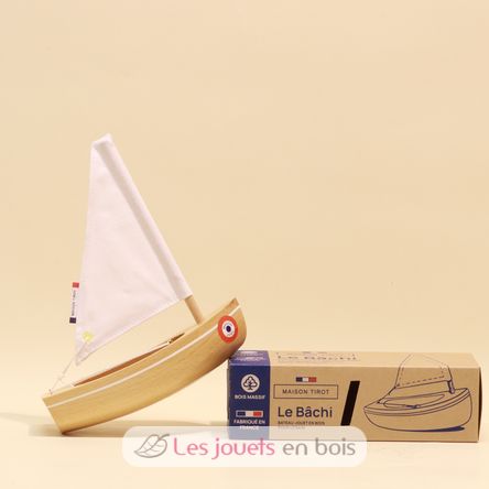 Barca Le Bâchi in legno naturale 17cm TI-N200-BACHI-BOIS-NATUREL Maison Tirot 2