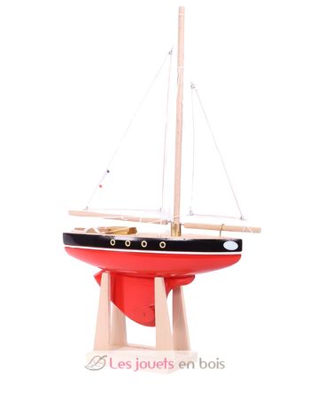 Barca a vela Le Tirot rosso 30cm TI-N500-TIROT-ROUGE-30 Maison Tirot 1