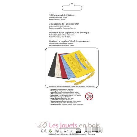 Modello 3D in carta chitarra elettrica FRI-11574 Fridolin 3