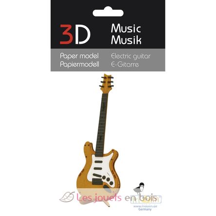 Modello 3D in carta chitarra elettrica FRI-11574 Fridolin 2