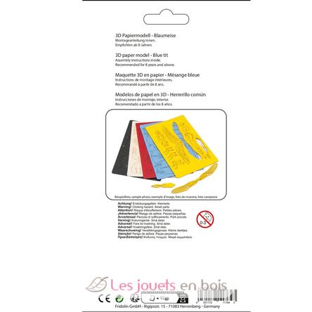 Modello 3D in carta Cinciarella FR-11764 Fridolin 4