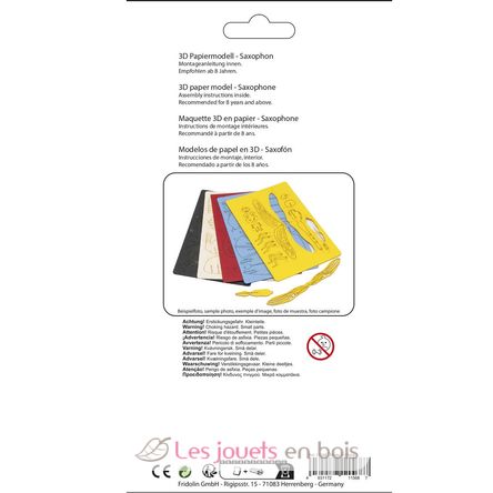 Modello 3D in carta Sassofono FRI-11568 Fridolin 4