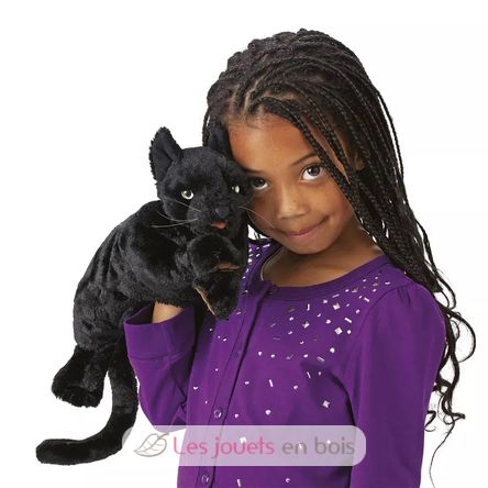 Burattino a mano Gatto nero FO-2987 Folkmanis 2