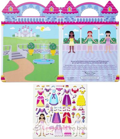 Libretto di adesivi in rilievo riposizionabili principesse MD-19100 Melissa & Doug 5