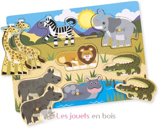 Puzzle a forma di savana 7 pezzi MD-19054 Melissa & Doug 3