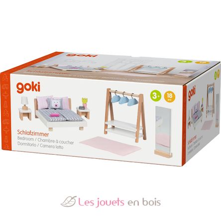 Mobili per bambole in miniatura, camera letto GK51468 Goki 2