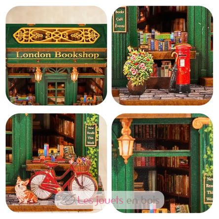 Mini Book Nook Libreria di Londra CT110 Cartartem 6