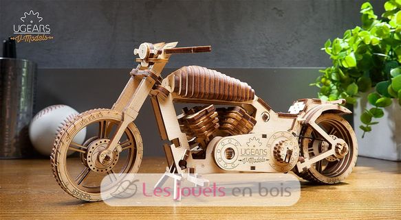 Motocicletta VM-02 modello meccanico U-70051 Ugears 8