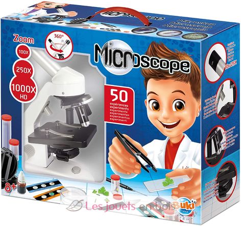 Microscopio 50 esperimenti - Buki France MR600 - Gioco didattico  scientifico per bambini