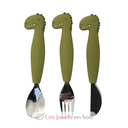 Set di posate in silicone Mr. Dino TX-96-442 Trixie 1