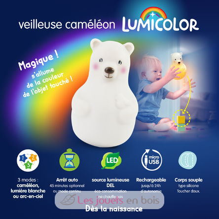 Luce notturna per orsi Lumicolor PBB-LCS01-BEAR Pabobo 5